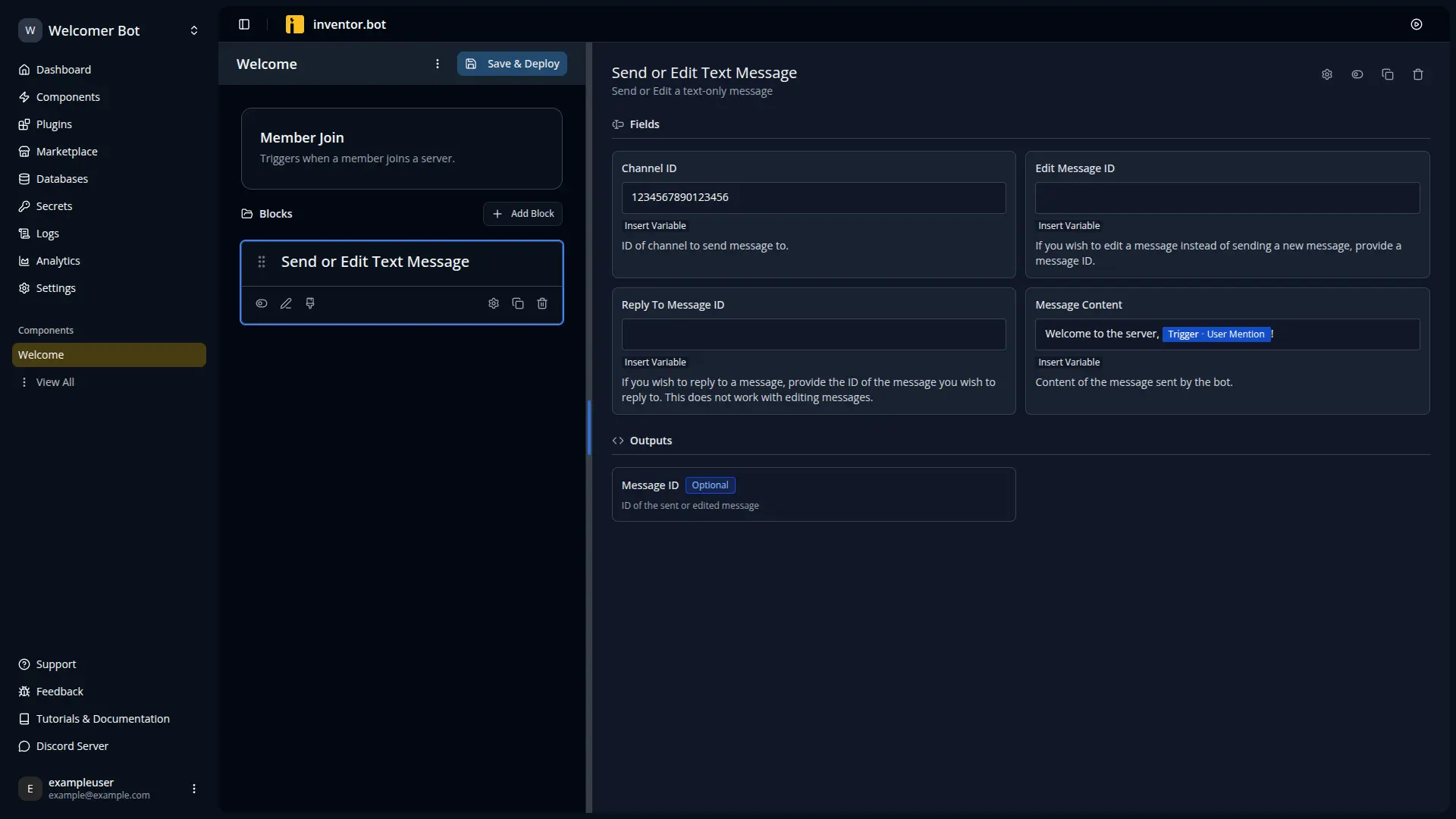 inventor.bot desktop editor